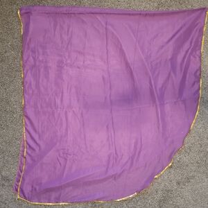 Purple Sheer Shawl With Gold Sequins For Bellydance
